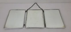 Miroir de barbier triptyque