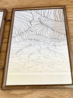 Miroir de barbier triptyque