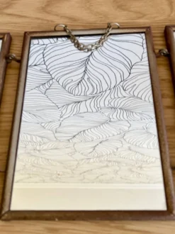 Miroir de barbier triptyque