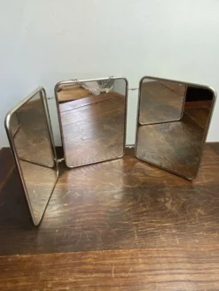 Miroir de barbier triptyque, 1960, dos pied de poule