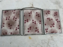 Miroir de barbier triptyque 32x14cm