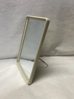 Miroir de barbier vintage bakélite blanche
