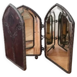 Miroir de boudoir tri-pliant Art Déco, anglais, années 1920