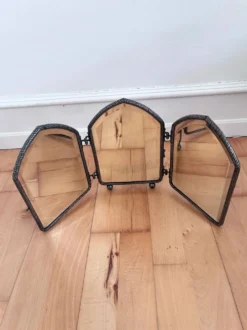 Miroir de boudoir tri-pliant Art Déco, anglais, années 1920