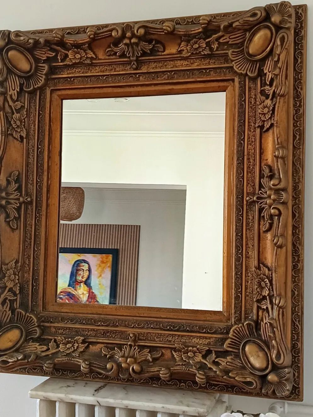Miroir de cheminée Baroque Louis XV
