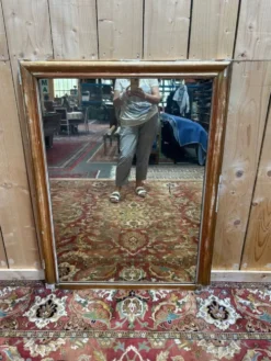 Miroir de cheminée Louis-Philippe | Bois doré | XIXe siècle