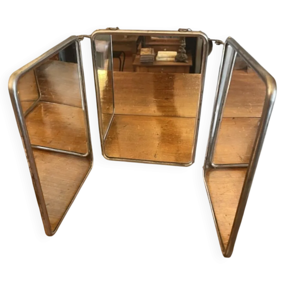 Miroir de coiffeur 3 volets vintage