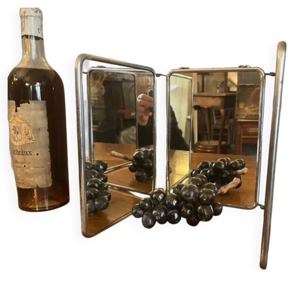 Miroir de coiffeur 3 volets vintage