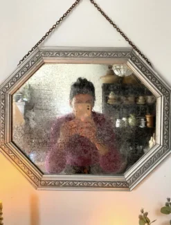 Miroir de courtoisie octogonal 1950