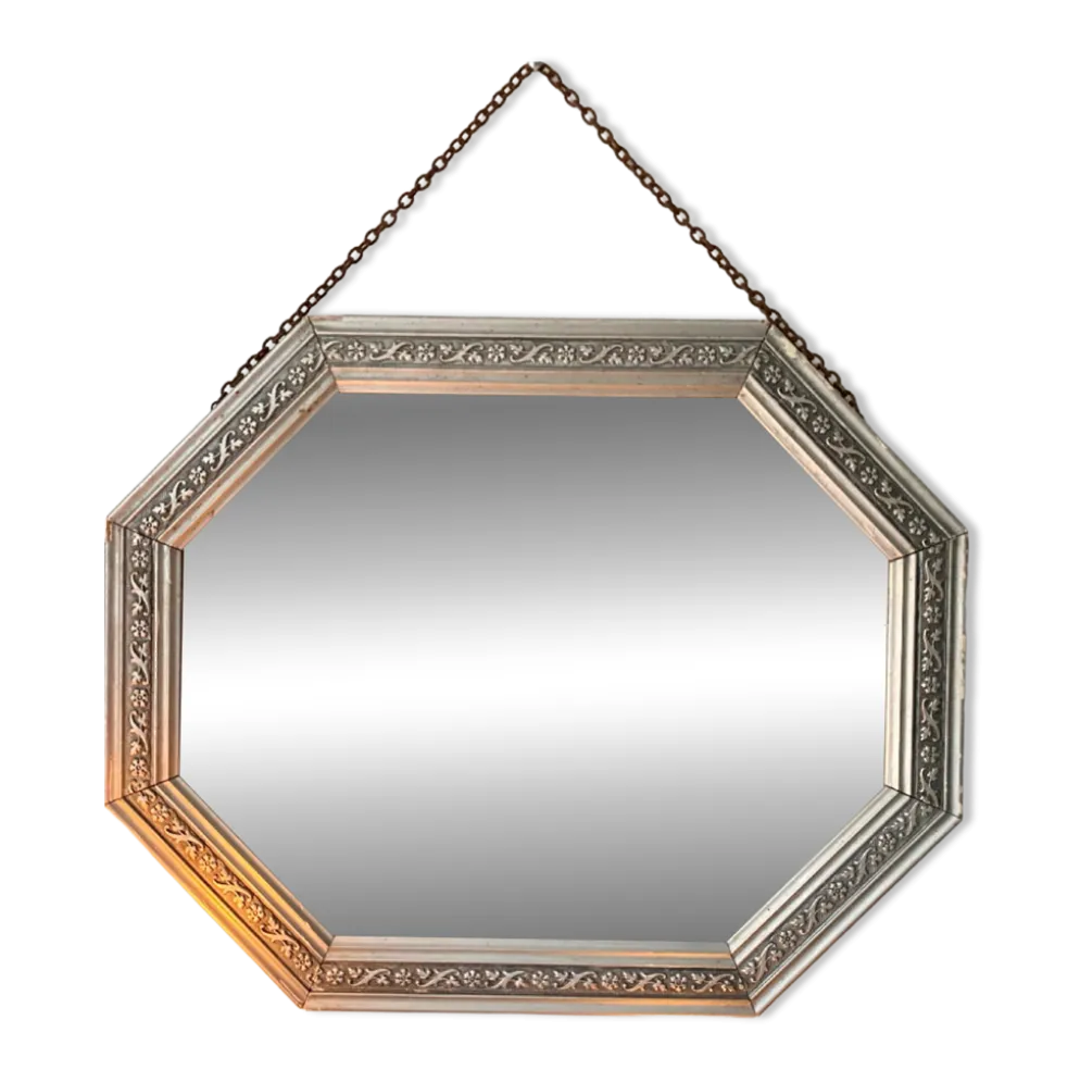 Miroir de courtoisie octogonal 1950