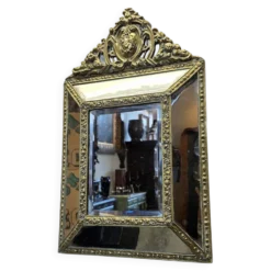 Miroir de coussin français richement décoré du début du 19e siècle