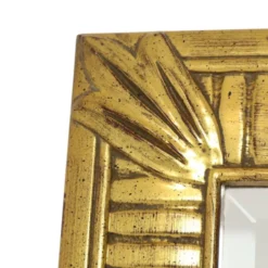 Miroir Deknudt en or Hollywood Regency biseauté 92 cm
