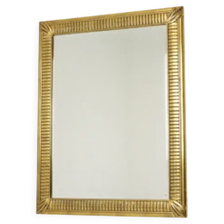Miroir Deknudt en or Hollywood Regency biseauté 92 cm