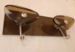 Miroir de salle de bain vintage avec crochets