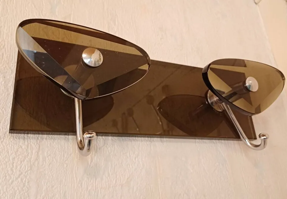 Miroir de salle de bain vintage avec crochets