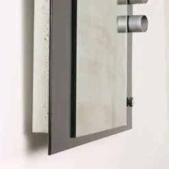 Miroir de salle de bain vintage avec lumières, Italie, années 1970