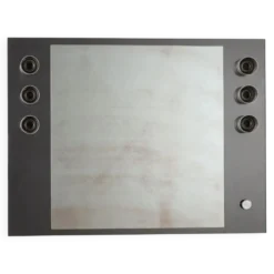 Miroir de salle de bain vintage avec lumières, Italie, années 1970