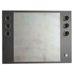 Miroir de salle de bain vintage avec lumières, Italie, années 1970