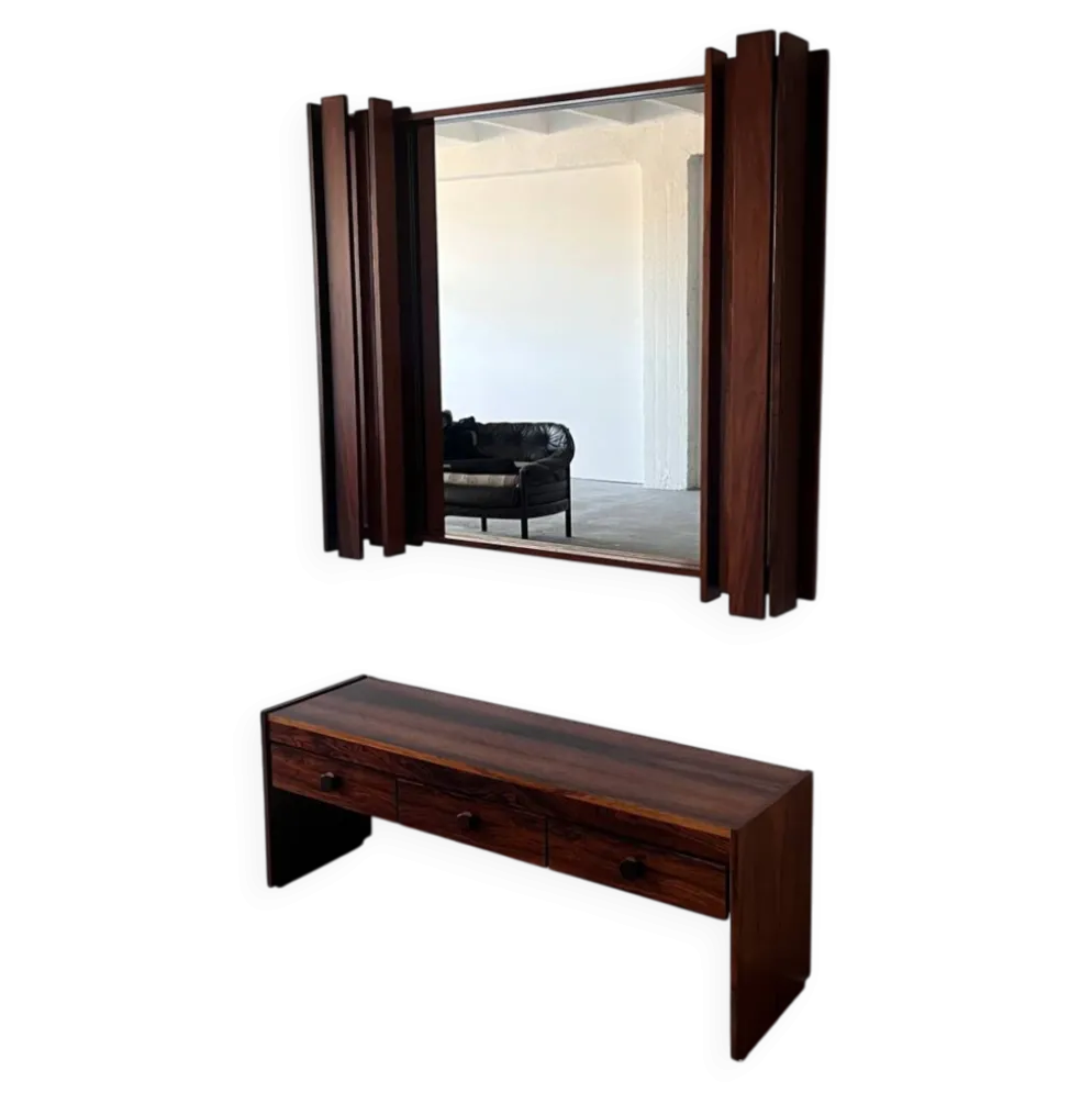 Miroir des années 1970 avec armoire, Norvège