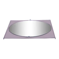 Miroir des années 70 entourage en plexi fumé