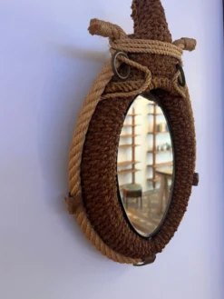 Miroir design en cordage