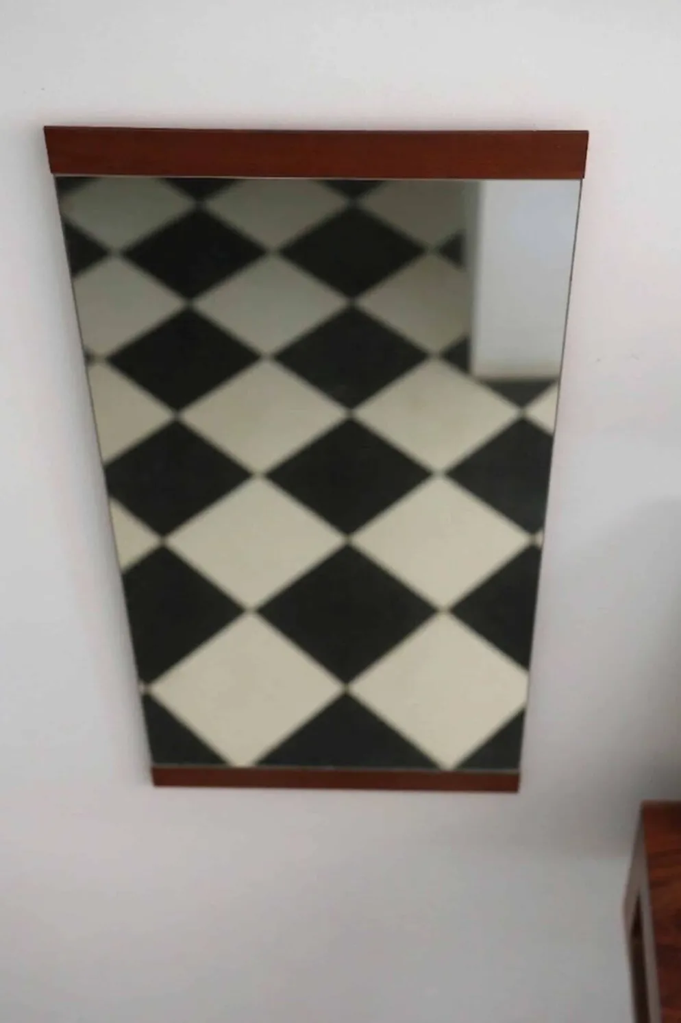 Miroir design scandinave, années 70-80