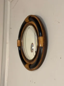 Miroir de sorcière en chêne et ébène, Angleterre vers 1920