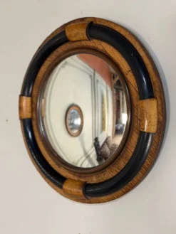 Miroir de sorcière en chêne et ébène, Angleterre vers 1920