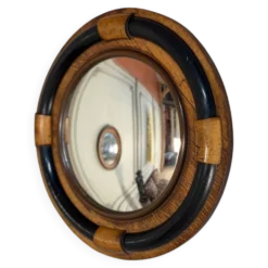 Miroir de sorcière en chêne et ébène, Angleterre vers 1920