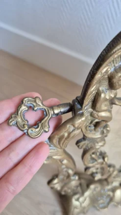 Miroir de table ancien en bronze — style Louis XV Rococo — 1900-1920