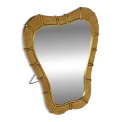 Miroir de table italien en bois doré, années 1950