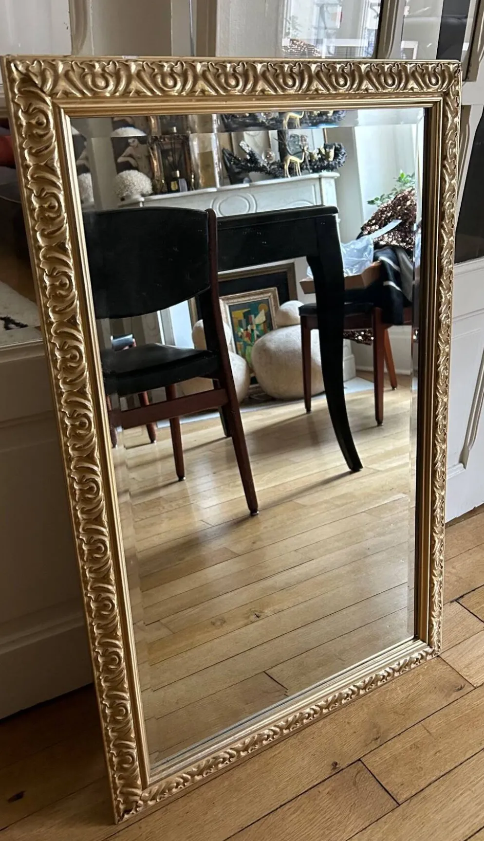 miroir doré biseauté vintage
