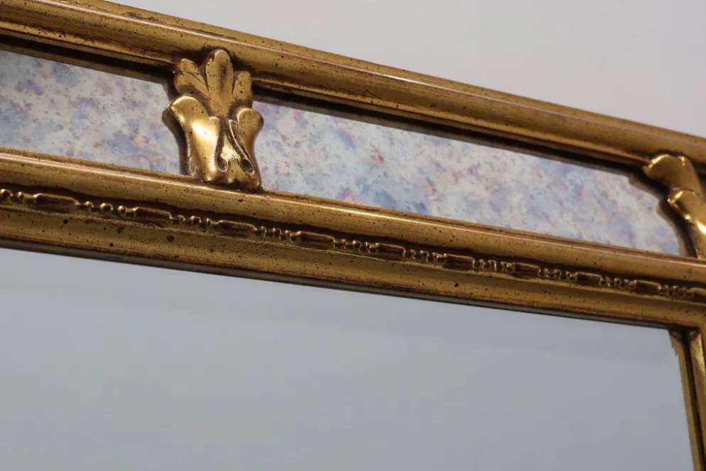 Miroir doré de style baroque par Deknudt, Belgique 20e siècle