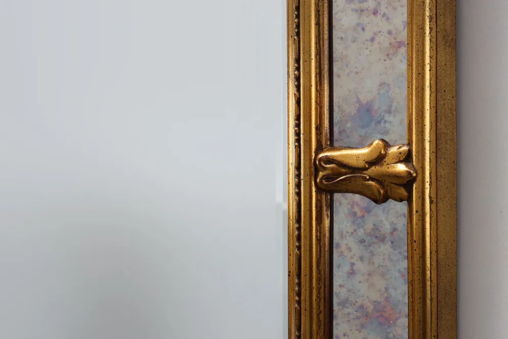 Miroir doré de style baroque par Deknudt, Belgique 20e siècle