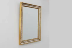 Miroir doré de style mid-century moderne par Deknudt, Belgique, années 1970