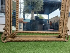 Miroir dore ancien a parecloses napoleon iii