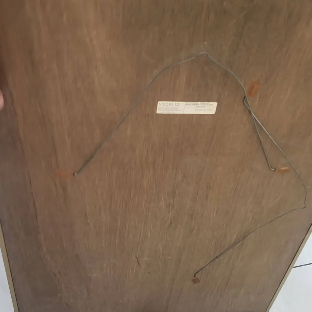 Miroir doré et biseauté à parecloses DeKnudt, Belgique 1960-70