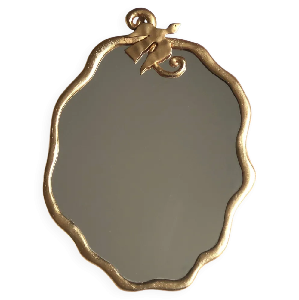 Miroir doré à l'oiseau de Edouard Rambaud, années 90