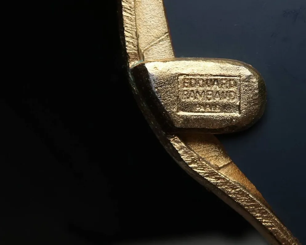 Miroir doré à l'oiseau de Edouard Rambaud, années 90