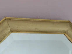 Miroir doré octogonal glace biseautée années 70