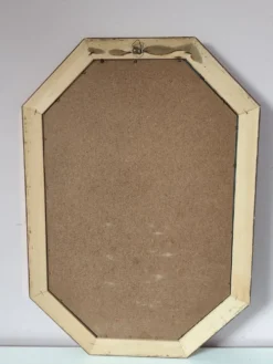 Miroir doré octogonal glace biseautée années 70