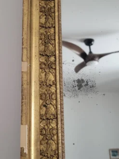 Miroir doré stuc et bois Empire
