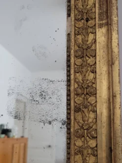 Miroir doré stuc et bois Empire