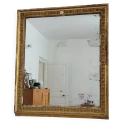 Miroir doré stuc et bois Empire