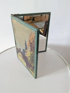 Miroir double de barbier ancien