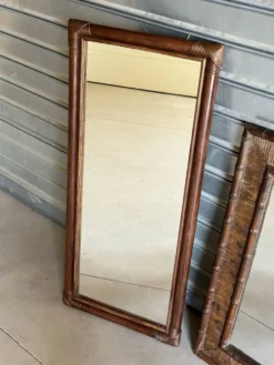 Miroir en bambou vintage