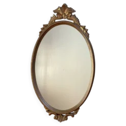 Miroir en bois doré des années 50 France