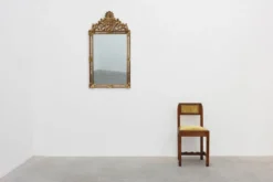 Miroir en bois doré de style rococo par Deknudt, Belgique, 20e siècle