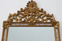 Miroir en bois doré de style rococo par Deknudt, Belgique, 20e siècle