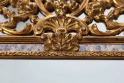 Miroir en bois doré de style rococo par Deknudt, Belgique, 20e siècle